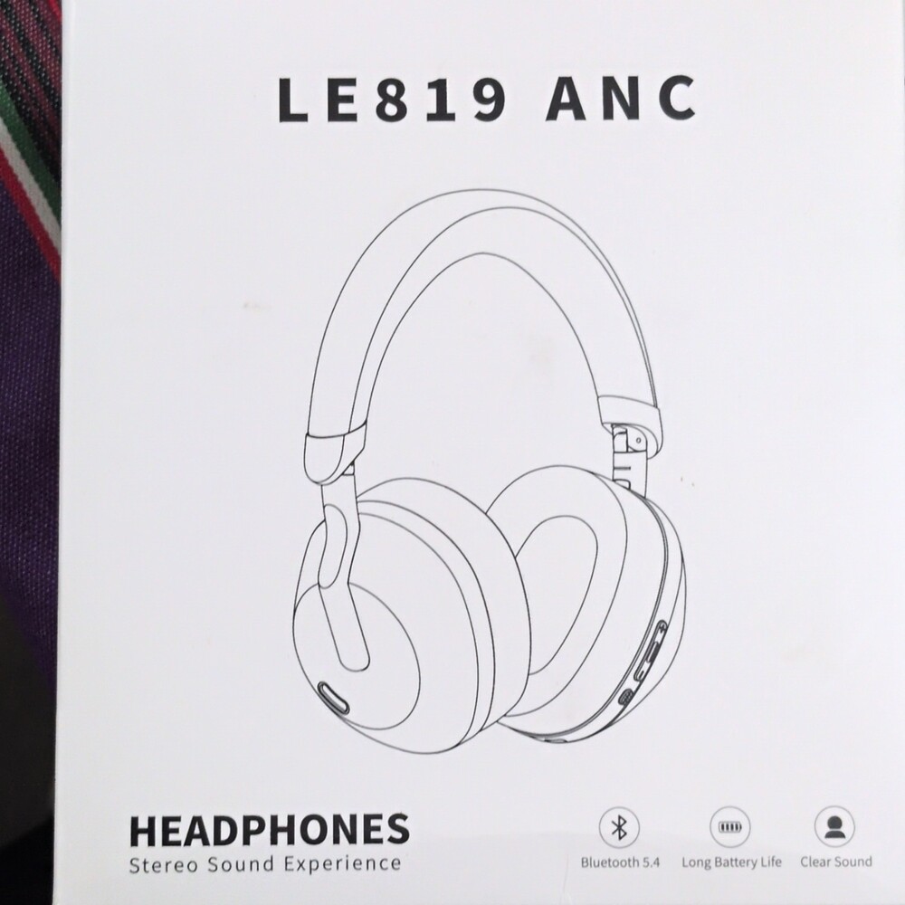 LE819 ANC Hybrid Active Noise Cancelling Bluetooth 5.4 Headphones USB-C 40mm